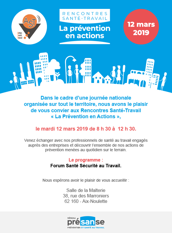 Invitation Rencontres Santé-Travail le 12 mars 2019