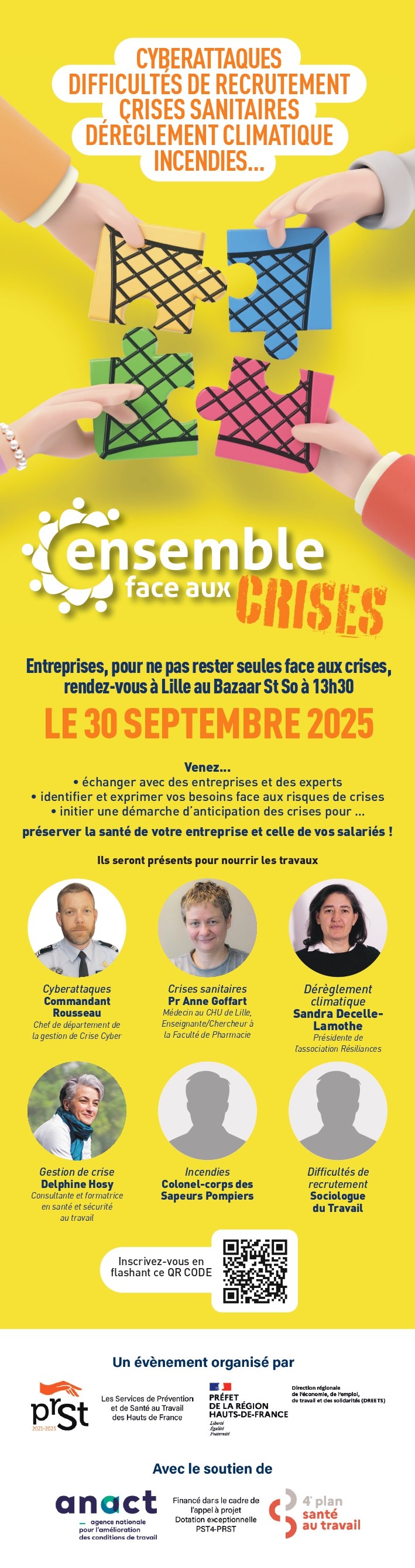 Cyberattaques, difficultés de recrutement, crises sanitaires, dérèglement climatique, incendies... Participez à l'après-midi de la crise !